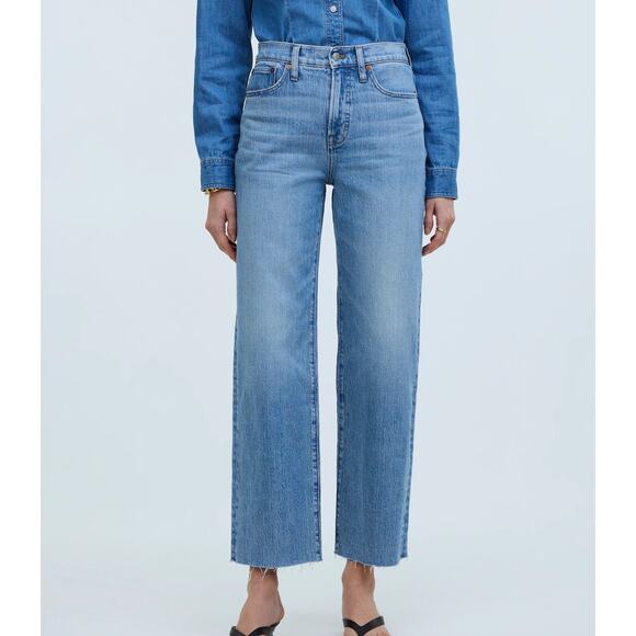 Madewell Denim - Madewell Women's Jeans The Perfect Vintage Wide Leg Crop High Rise 28 Tall New